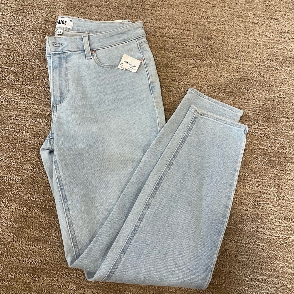 NWT PAIGE Verdugo Ankle Mid Rise Ultra Skinny Jeans Size 30